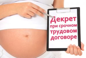 Отпуск по беременности и родам при срочном трудовом договоре thumbnail